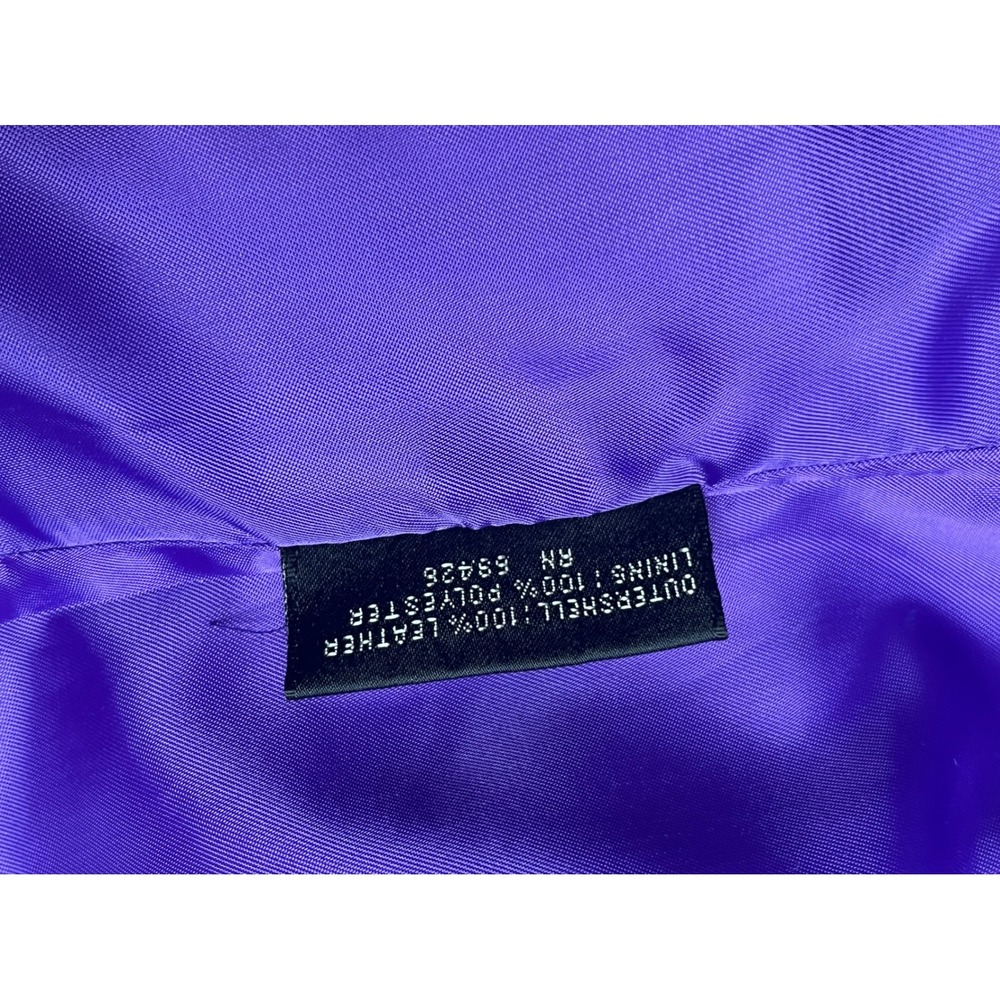 Wilsons Maxima Metallic Purple Leather festival jacket Womens Medium vintage - Picture 8 of 8